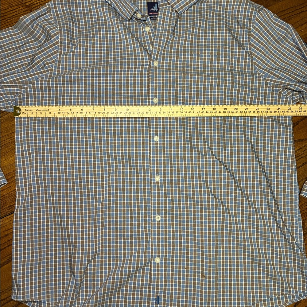 Lot of 2 johnnie-O Prep-Formance Gingham Button Down Shirts Mens XXL Purple Blue - Picture 7 of 11